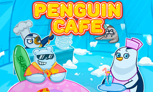 🕹️ Play Penguin Cafe Game: Free Online Restaurant Service Waiter